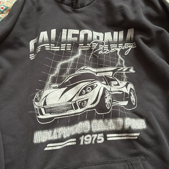Hollister dark grey hoodie California raceway Hollywood Grand Prix size m - Picture 3 of 4